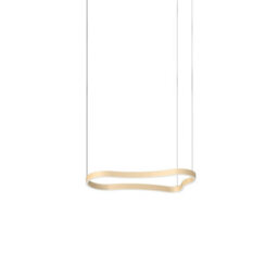 Ideal Lux Luminosa Waves 94Cm Integrated Led Pendant Ceiling Light Gold 3000K