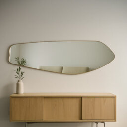 Agenzia 14 Modern Gold Metal Irregular Full Length Mirror 177Cm X 61Cm - thumbnail 3