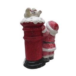 SecureFix Direct Santa Letter Box Christmas Figurine (Traditional Xmas Postbox Decoration Mail) - thumbnail 4