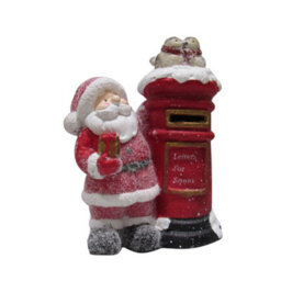 SecureFix Direct Santa Letter Box Christmas Figurine (Traditional Xmas Postbox Decoration Mail) - thumbnail 2