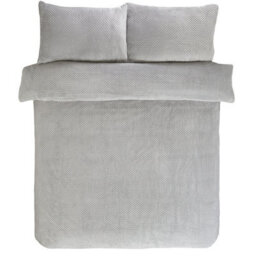 Smart Living Luxury Teddy Waffle Fleece Reversible Duvet Cover With Pillowcases - thumbnail 3