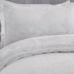 Smart Living Luxury Teddy Waffle Fleece Reversible Duvet Cover With Pillowcases - thumbnail 2