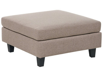 Wyld And Coco Element Ottoman Footstool - Brown Polyester, Square Modular Sofa Accessory, Compact Minimalist Design - image 1