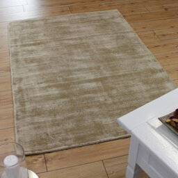 Gold Handmade , Luxurious , Modern , Plain Easy To Clean Viscose Rug For Living Room, Bedroom - 120Cm X 170Cm - thumbnail 3