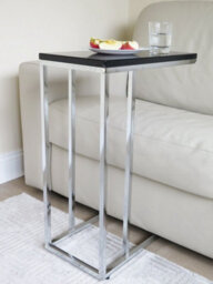 Aspect Furniture Bellini C Shaped Table/ Sofa Side Table-Black - thumbnail 5
