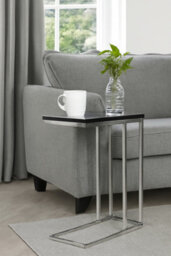 Aspect Furniture Bellini C Shaped Table/ Sofa Side Table-Black - thumbnail 2