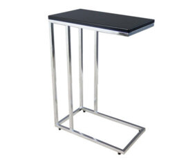 Aspect Furniture Bellini C Shaped Table/ Sofa Side Table-Black - thumbnail 3