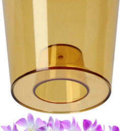 B2C Plant Orchid Pot Plastic  Gloss Oval Planter 12 Cm Honey Round - thumbnail 5