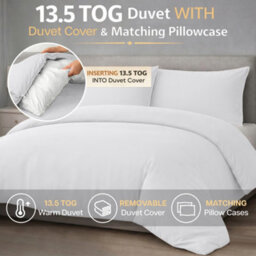 Ameha Duvet 13.5 Tog With White Duvet Cover & Matching Pillowcases, Breathable, Bedding Set, King 230X220Cm - thumbnail 2