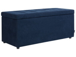 Wyld And Coco Novacasa Navy Storage Ottoman Footstool 100 X 42 X 40 Cm - thumbnail 3