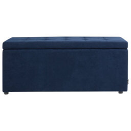 Wyld And Coco Novacasa Navy Storage Ottoman Footstool 100 X 42 X 40 Cm - thumbnail 1