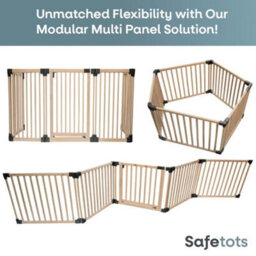 Safetots Wooden Play Den 100Cm X 100Cm, Natural Wood, 76Cm High, With Soft Foam Play Mat, Warm Rose, 120Cm X 120Cm - thumbnail 3