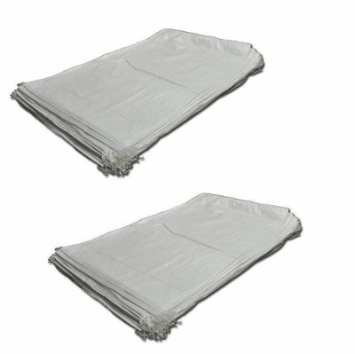 Woven White Bags Sacks Large Extra Heavy Duty Rubble Sand (80 Cm X 125 Cm Pack Of 20) - image 1