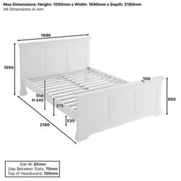 The Furniture Market Wilmslow White Painted 5Ft King Size Bed - thumbnail 9