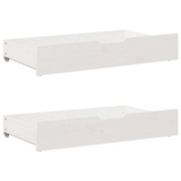 Berkfield Daybed With Drawers Without Mattress White 80X200 Cm Solid Wood - thumbnail 8
