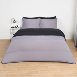 OHS Coverless 10.5 Tog Duvet & Pillowcase, Black/grey - King