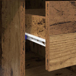 Berkfield Desk With Storage Old Wood 90X49.5X75 Cm Engineered Wood - thumbnail 9