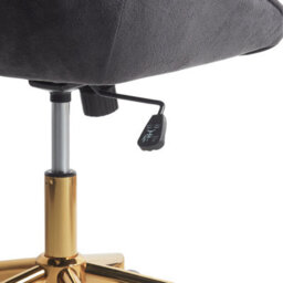 Beliani Desk Chair Bardsdale Velvet Dark Grey - thumbnail 9