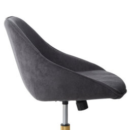 Beliani Desk Chair Bardsdale Velvet Dark Grey - thumbnail 7