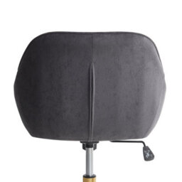 Beliani Desk Chair Bardsdale Velvet Dark Grey - thumbnail 6