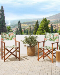 Beliani Set Of 2 Garden Chairs Cine Acacia Wood Dark Brown - thumbnail 2
