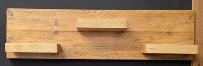 Garden Troughs and Planters Rustic Reclaimed Wall Mounted Scaffold Board With 3 Shelves - image 1