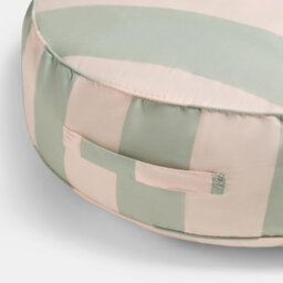 Ohs Stripe Round Outdoor Garden Cushion Water Resistant - Sage/cream - thumbnail 5