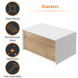 Plum&clay Declan White & Oak Wall Mounted Vanity Unit & Basin Set (W)800mm (H)400mm - thumbnail 8