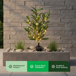 Gardenwize Olive Tree Solar Lights With Warm White Led's - thumbnail 3