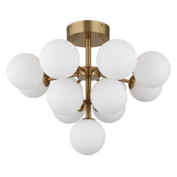 Luminosa Lighting Luminosa Grappy Globe Ceiling Light Gold Colours Matt Balls Opal Glass Shade 13X G9 - thumbnail 2