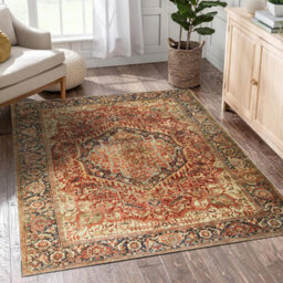 Ameha Nonslip Majestic Cashmere Rug Vintage Classic Modern Rug Living Room Bedroom Carpet 200X290 Cm - thumbnail 3