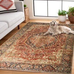 Ameha Nonslip Majestic Cashmere Rug Vintage Classic Modern Rug Living Room Bedroom Carpet 200X290 Cm - thumbnail 8