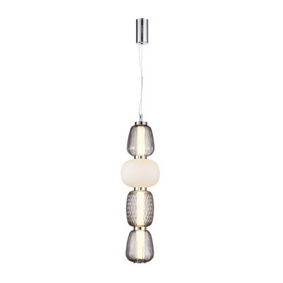 Luminosa Lighting Luminosa Eris 60Cm Slim Pendant Ceiling Light Chrome 3000K Warm White - image 1