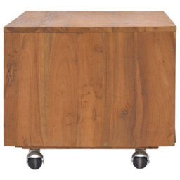 Vidaxl Tv Cabinet With Wheels 80X50X42 Cm Solid Teak Wood - thumbnail 5