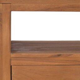 Vidaxl Tv Cabinet With Wheels 80X50X42 Cm Solid Teak Wood - thumbnail 8