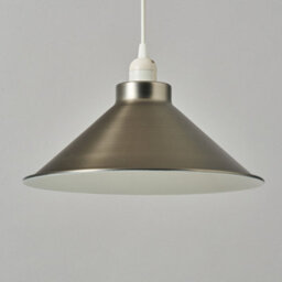 Litecraft Simo Pewter Fisherman's Style Easy Fit Lamp Shade - thumbnail 4