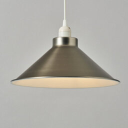 Litecraft Simo Pewter Fisherman's Style Easy Fit Lamp Shade - thumbnail 3