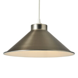 Litecraft Simo Pewter Fisherman's Style Easy Fit Lamp Shade - thumbnail 2