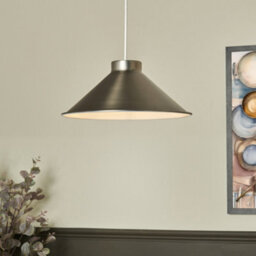 Litecraft Simo Pewter Fisherman's Style Easy Fit Lamp Shade - thumbnail 1