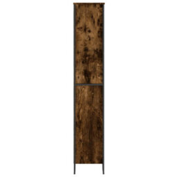 Walplus Book Cabinet Smoked Oak Finish Engineered Wood 80X31X169 Cm - thumbnail 5
