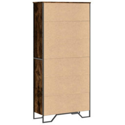 Walplus Book Cabinet Smoked Oak Finish Engineered Wood 80X31X169 Cm - thumbnail 6