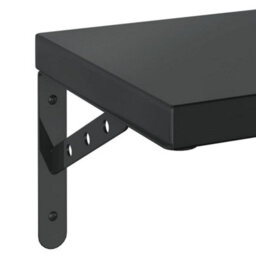 Berkfield Wall Shelves 2 Pcs 50X23.5 Cm Black Stainless Steel - thumbnail 8