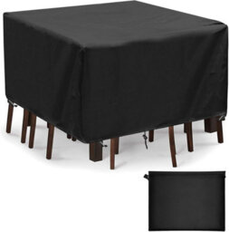 Garden Table Cover - 420D Oxford Fabric Protective For Outdoor Furniture Waterproof, Uv Resistant 140X140X90Cm - thumbnail 1
