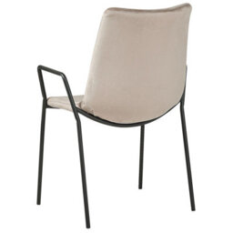 Beliani Set Of 2 Dining Chairs Jefferson Velvet Taupe - thumbnail 6