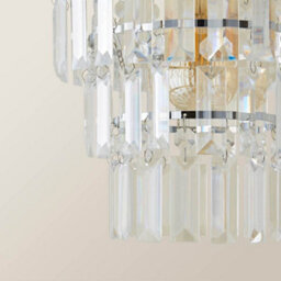 Valuelights Kelsks Clear Jewel Droplet Ceiling Lamp Shade And Bulb - thumbnail 5