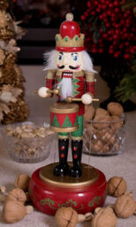 Shatchi 30Cm Musical Animated Wooden Nutcrackers Soldiers Christmas Ornament Any One - thumbnail 3