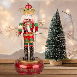 Shatchi 30Cm Musical Animated Wooden Nutcrackers Soldiers Christmas Ornament Any One - thumbnail 2