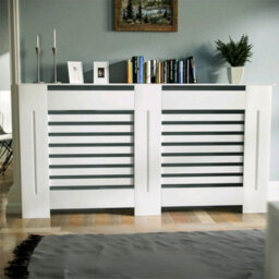 Fativo Horizontal Radiator Cover Grill Shelf Cabinet Mdf Wood Modern Traditional Furniture (19D X 152W X 92.2H Cm) - thumbnail 9