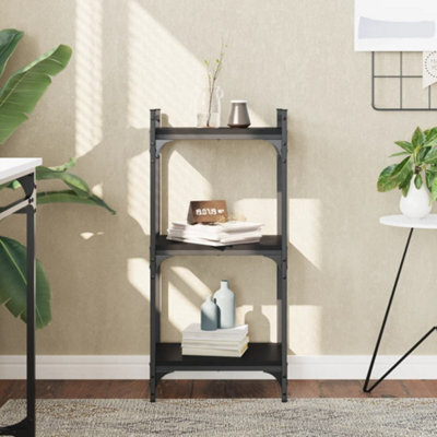 Vidaxl Bookcase 3-Tier Black 40X30X86 Cm Engineered Wood - image 1