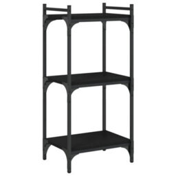 Vidaxl Bookcase 3-Tier Black 40X30X86 Cm Engineered Wood - thumbnail 2